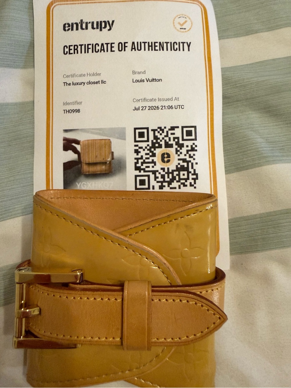 Louis Vuitton Monogram Vernis Lafayette-COA
